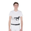 CAMISETA DE HOMBRE SLIM FIT CON CABALLO DE CARRERAS