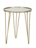 MESA DE CENTRO GLAM ORO/ESPEJO Ø 40X49