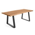 Mesa Alaia en madera maciza de acacia Patas en acero