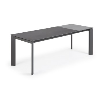 Mesa extensible Axis en porcelánico Vulcano 220cm