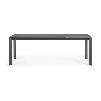 Mesa extensible Axis en porcelánico Vulcano 220cm