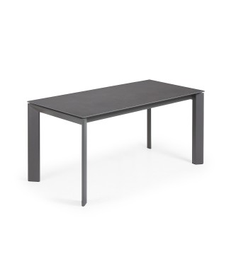 Mesa extensible Axis en porcelánico Vulcano 220cm