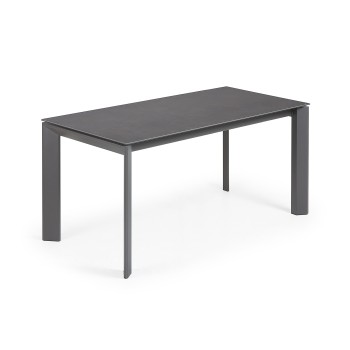 Mesa extensible Axis en porcelánico Vulcano 220cm