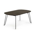 Mesa extensible Milian 140 (220) x 90 cm(220) x 90 cm pata metal negro