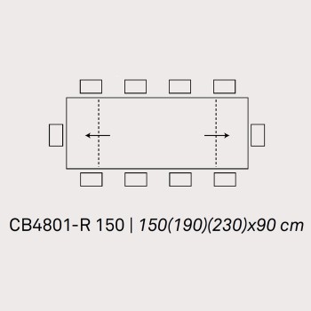 MESA EXTENSIBLE CONNUBIA WINGS CB4801-R 150