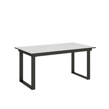 Mesa Bandos - Mesa extensible 90x160/220 cm Bandos Estructura Fresno Blanco Antracita