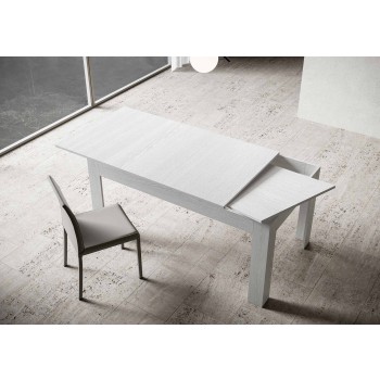 Mesa Bibi - Mesa extensible 90x120/180 cm Bibi Spatolato Blanco