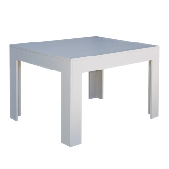 Mesa Bibi - Mesa extensible 90x120/180 cm Bibi Spatolato Blanco