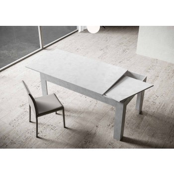 Mesa Bibi - Mesa extensible 90x120/180 cm Bibi Spatolato Blanco