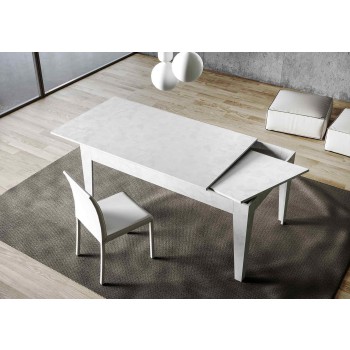 Mesa Cico - Mesa extensible 90x120/180 cm Cico Blanco Spatolato