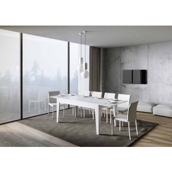 Mesa Cico - Mesa extensible 90x160/220 cm Cico Espatulada Blanco