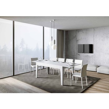 Mesa Cico - Mesa extensible 90x160/220 cm Cico Espatulada Blanco