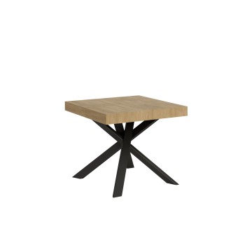 Clerk Table - Mesa extensible 90x90/194 cm Tapa de fresno blanco Clerk - Patas antracita