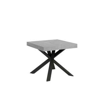 Clerk Table - Mesa extensible 90x90/194 cm Tapa de fresno blanco Clerk - Patas antracita