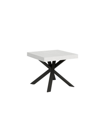 Clerk Table - Mesa extensible 90x90/194 cm Tapa de fresno blanco Clerk - Patas antracita