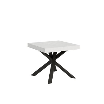 Clerk Table - Mesa extensible 90x90/194 cm Tapa de fresno blanco Clerk - Patas antracita