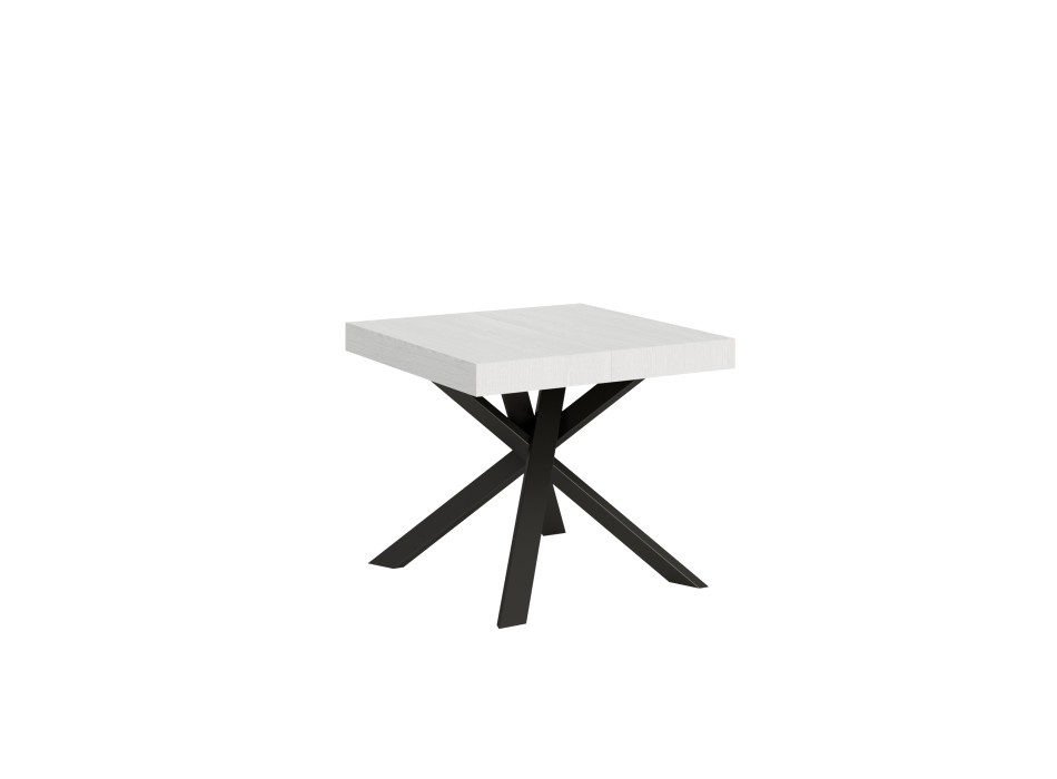 Clerk Table - Mesa extensible 90x90/194 cm Tapa de fresno blanco Clerk - Patas antracita