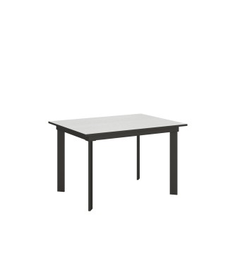 Mesa Cumar - Mesa extensible 90x120/180 cm Estructura Cumar Fresno Blanco Antracita