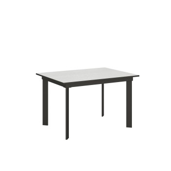 Mesa Cumar - Mesa extensible 90x120/180 cm Estructura Cumar Fresno Blanco Antracita