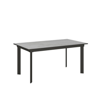 Mesa Cumar - Mesa extensible 90x160/220 cm Estructura Cumar Fresno Blanco Antracita