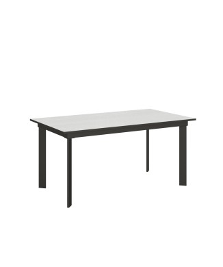 Mesa Cumar - Mesa extensible 90x160/220 cm Estructura Cumar Fresno Blanco Antracita