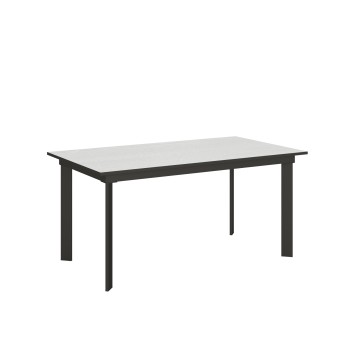 Mesa Cumar - Mesa extensible 90x160/220 cm Estructura Cumar Fresno Blanco Antracita