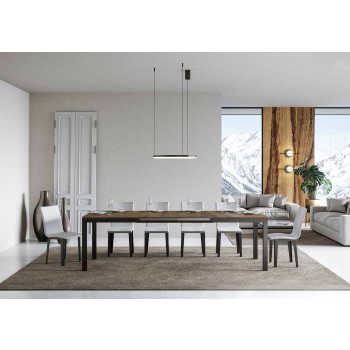 Mesa Everyday Evolution - Mesa extensible 90x120/224 cm Everyday Evolution Estructura Fresno Blanco Antracita