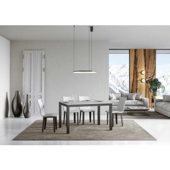 Mesa Everyday Evolution - Mesa extensible 90x120/224 cm Everyday Evolution Estructura Fresno Blanco Antracita