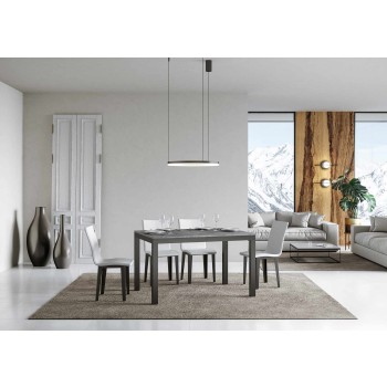 Mesa Everyday Evolution - Mesa extensible 90x120/224 cm Everyday Evolution Estructura Fresno Blanco Antracita