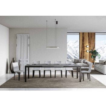 Mesa Everyday Evolution - Mesa extensible 90x120/380 cm Everyday Evolution Estructura Fresno Blanco Antracita