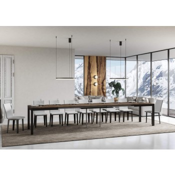 Mesa Everyday Evolution - Mesa extensible 90x120/380 cm Everyday Evolution Estructura Fresno Blanco Antracita