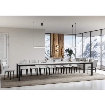 Mesa Everyday Evolution - Mesa extensible 90x120/380 cm Everyday Evolution Estructura Fresno Blanco Antracita