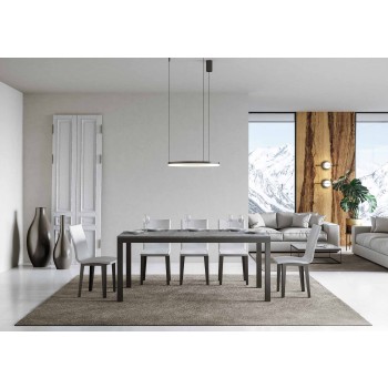 Mesa Everyday Evolution - Mesa extensible 90x160/264 cm Everyday Evolution Estructura Fresno Blanco Antracita