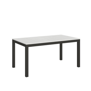 Mesa Everyday Evolution - Mesa extensible 90x160/264 cm Everyday Evolution Estructura Fresno Blanco Antracita