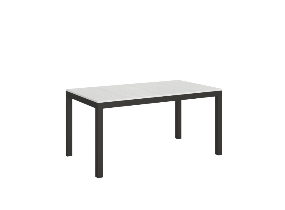 Mesa Everyday Evolution - Mesa extensible 90x160/264 cm Everyday Evolution Estructura Fresno Blanco Antracita