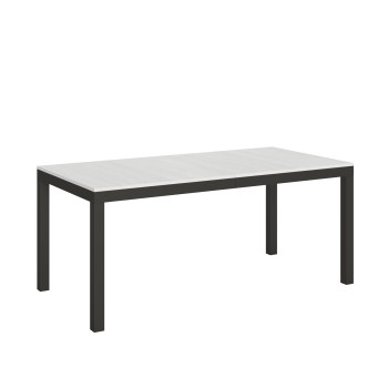 Mesa Everyday Evolution - Mesa extensible 90x180/284 cm Everyday Evolution Estructura Fresno Blanco Antracita