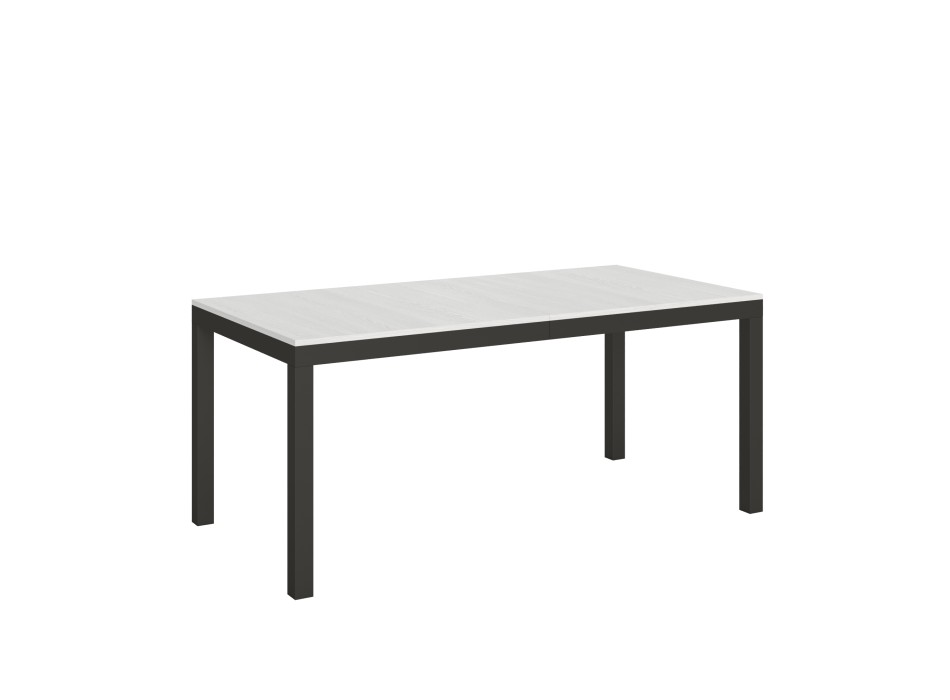 Mesa Everyday Evolution - Mesa extensible 90x180/284 cm Everyday Evolution Estructura Fresno Blanco Antracita