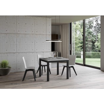 Mesa Everyday Libra Antracita - Mesa abatible 90x90/180 cm Estructura Everyday Libra Roble Nature Antracita