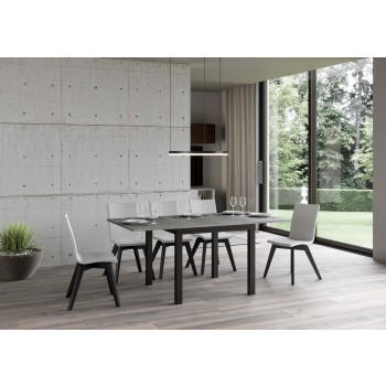 Mesa Everyday Libra Antracita - Mesa abatible 90x90/180 cm Estructura Everyday Libra Roble Nature Antracita