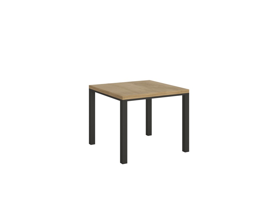 Mesa Everyday Libra Antracita - Mesa abatible 90x90/180 cm Estructura Everyday Libra Roble Nature Antracita