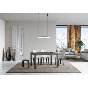 Mesa Everyday Premium - Mesa extensible 90X120/224 cm Estructura Everyday Premium Fresno Blanco Antracita