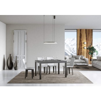 Mesa Everyday Premium - Mesa extensible 90X120/224 cm Estructura Everyday Premium Fresno Blanco Antracita