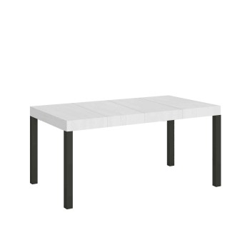 Mesa Everyday Premium - Mesa extensible 90X140/244 cm Estructura Everyday Premium Fresno Blanco Antracita