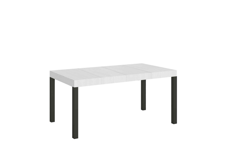 Mesa Everyday Premium - Mesa extensible 90X140/244 cm Estructura Everyday Premium Fresno Blanco Antracita