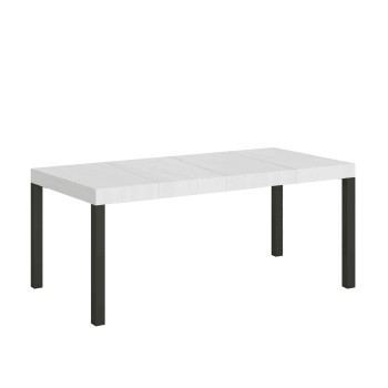 Mesa Everyday Premium - Mesa extensible 90x160/264 cm Estructura Everyday Premium Fresno Blanco Antracita