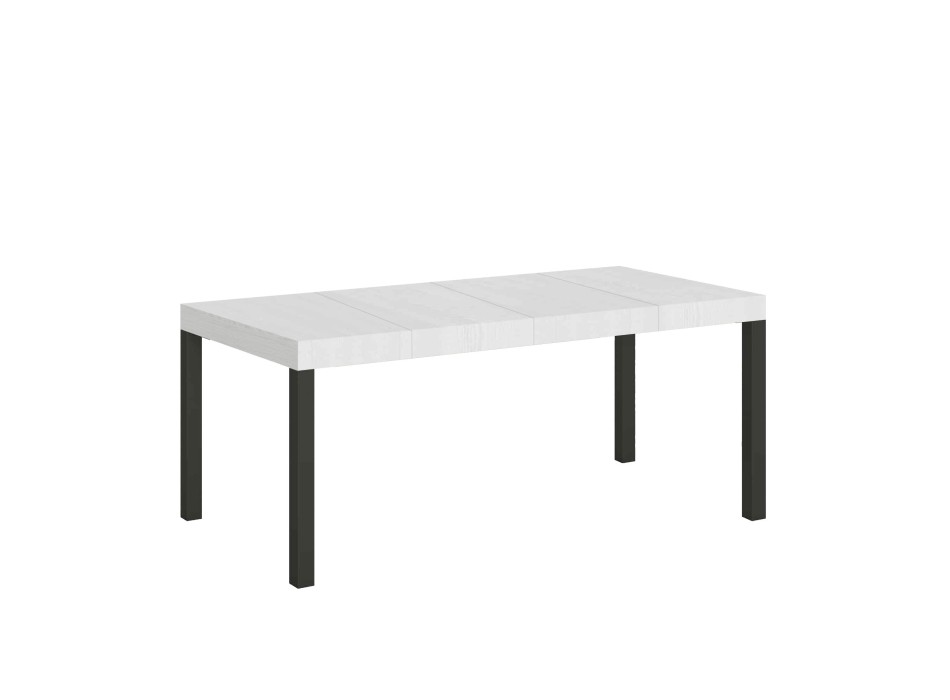 Mesa Everyday Premium - Mesa extensible 90x160/264 cm Estructura Everyday Premium Fresno Blanco Antracita