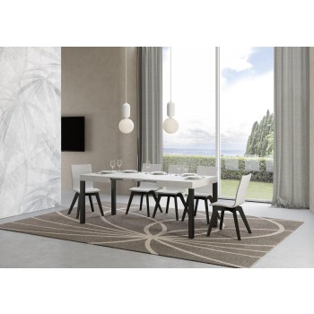 Everyday Table - Mesa extensible 70x110/194 cm Everyday Estructura Fresno Blanco Antracita