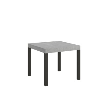 Everyday Table - Mesa extensible 90x90/246 cm Everyday Estructura Fresno Blanco Antracita