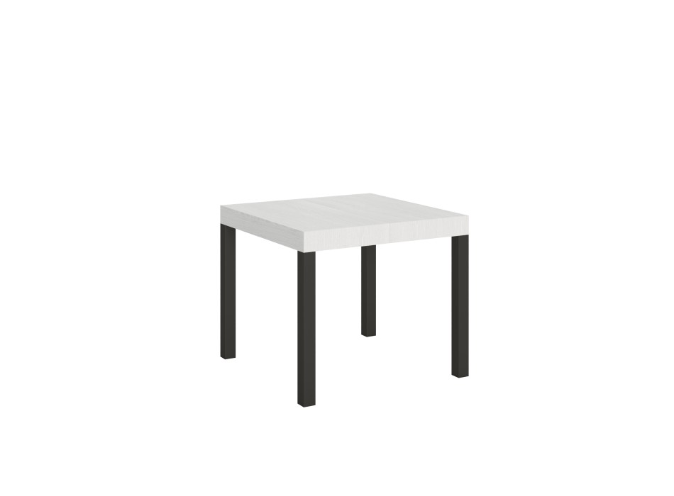 Everyday Table - Mesa extensible 90x90/246 cm Everyday Estructura Fresno Blanco Antracita