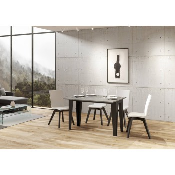 Flame Double Table - Mesa abatible 120/200x45/90 cm Flame Double Roble Nature Estructura Antracita